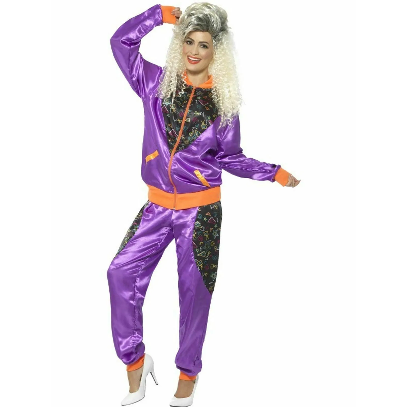 1980's Retro Jumpsuit in Purple