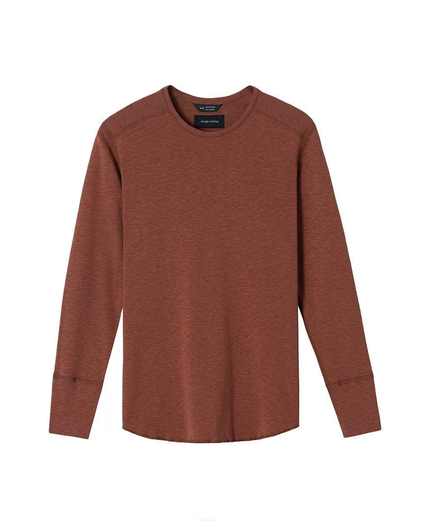 1x1 Slub Long Sleeve Crewneck Clay