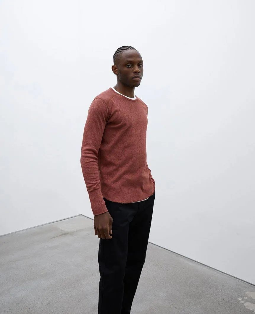 1x1 Slub Long Sleeve Crewneck Clay