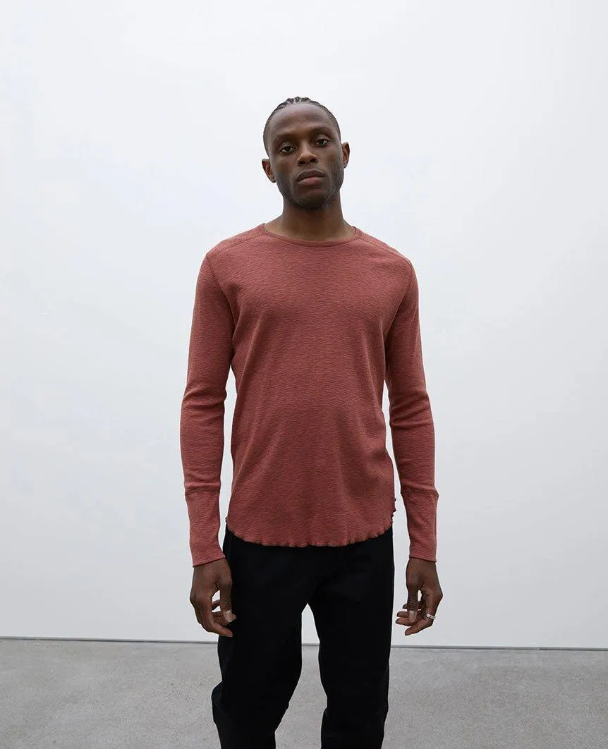 1x1 Slub Long Sleeve Crewneck Clay