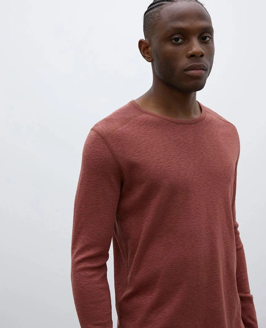 1x1 Slub Long Sleeve Crewneck Clay