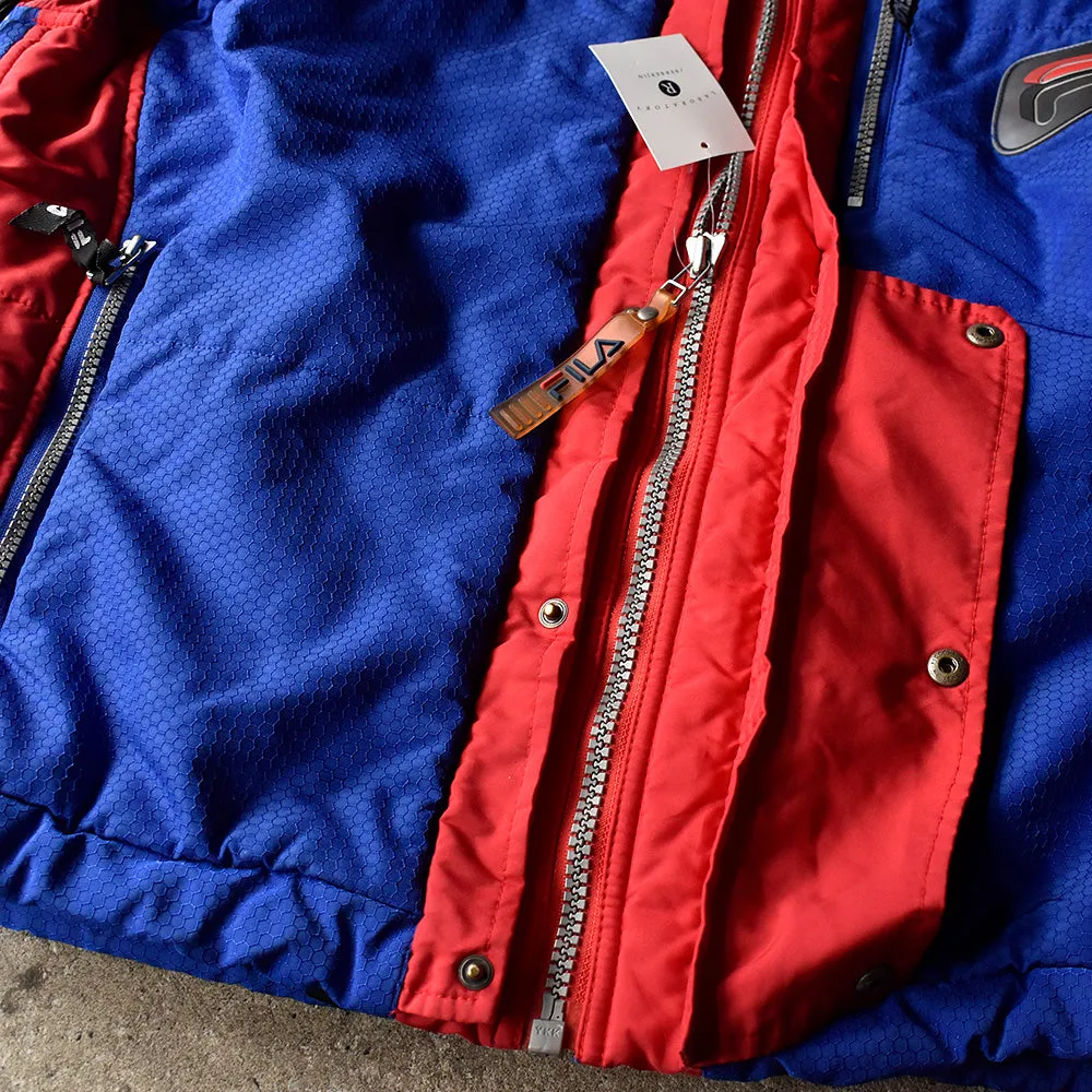 90's FILA スキーライン Thermore 中綿入り ナイロンベスト 231017