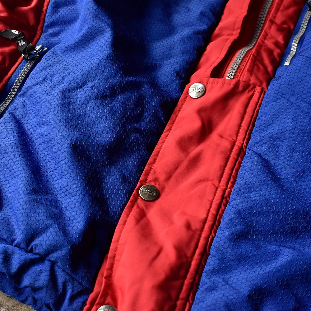 90's FILA スキーライン Thermore 中綿入り ナイロンベスト 231017