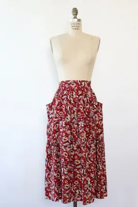Abstract Floral Pocket Skirt S