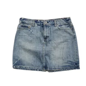 American Eagle Women Straight & Pencil Denim Skirt Low Rise Pockets Blue Size 8