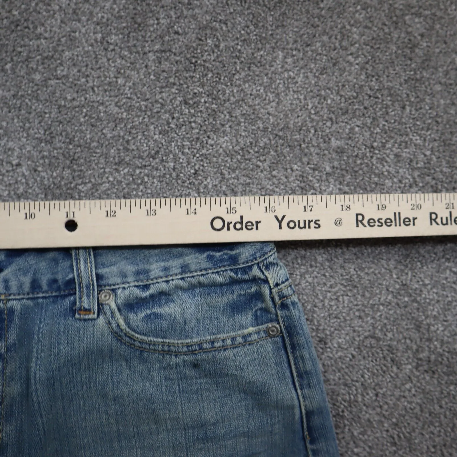 American Eagle Women Straight & Pencil Denim Skirt Low Rise Pockets Blue Size 8