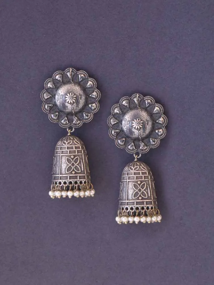 Antique Rivera Oxidised Danglers