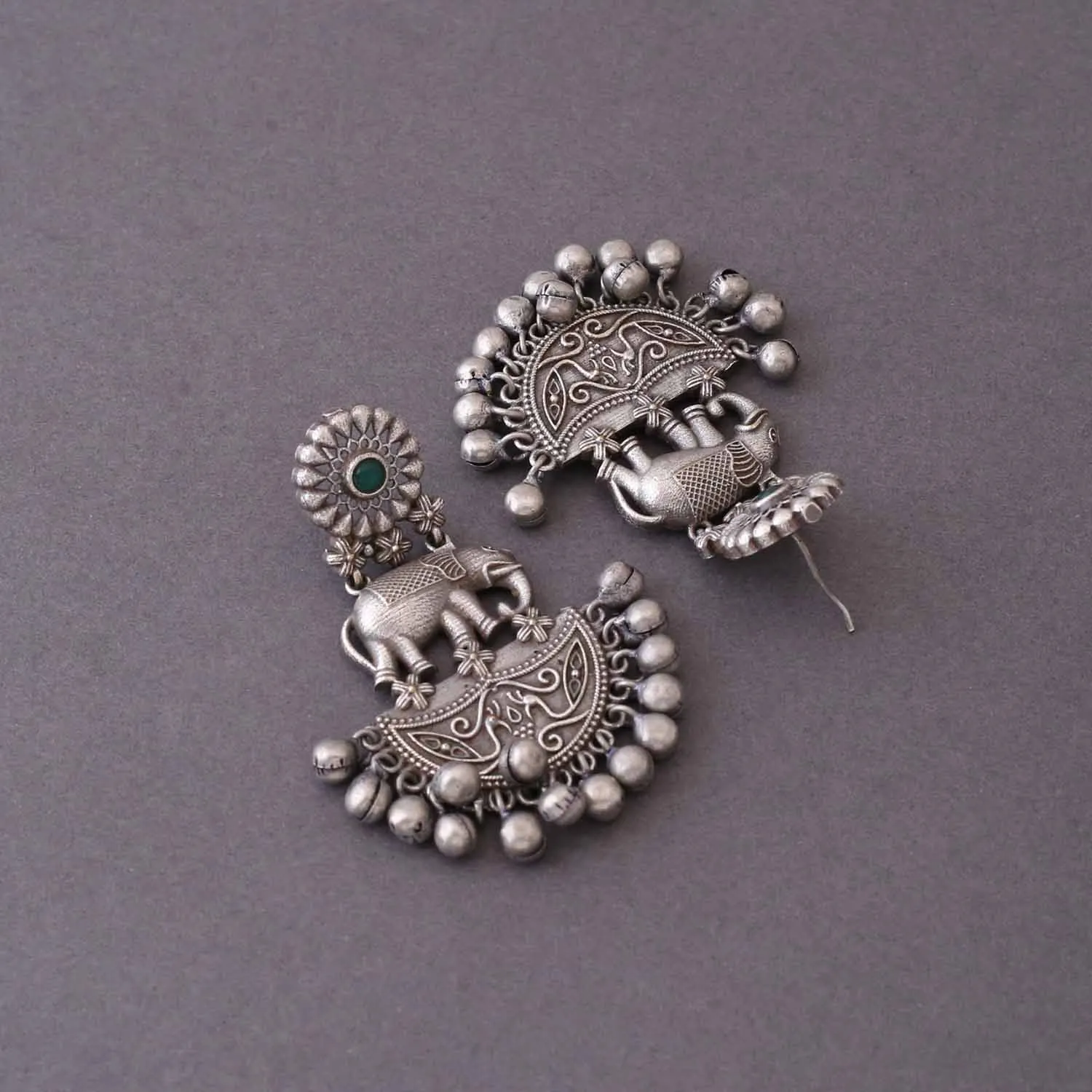 Antique Suryani Oxidised Chandbalis