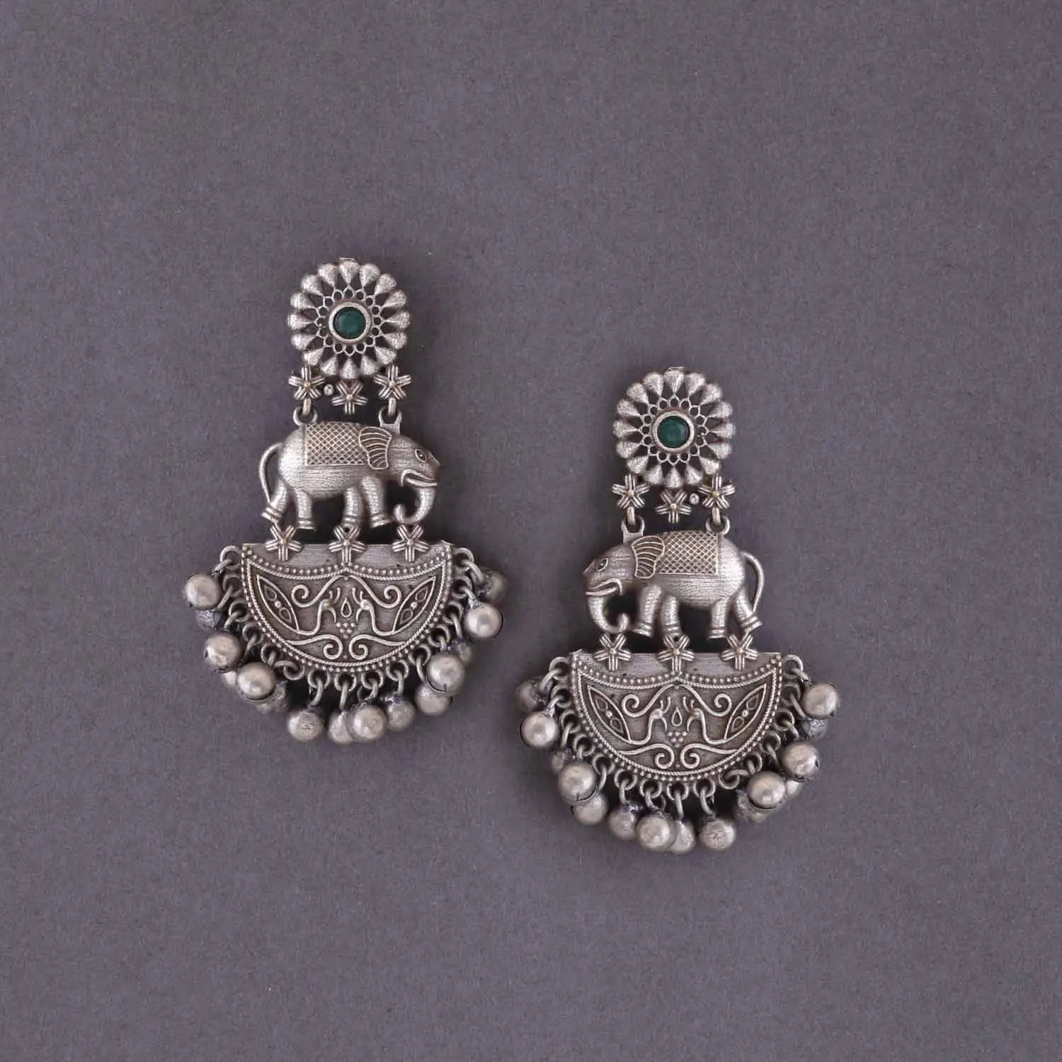 Antique Suryani Oxidised Chandbalis