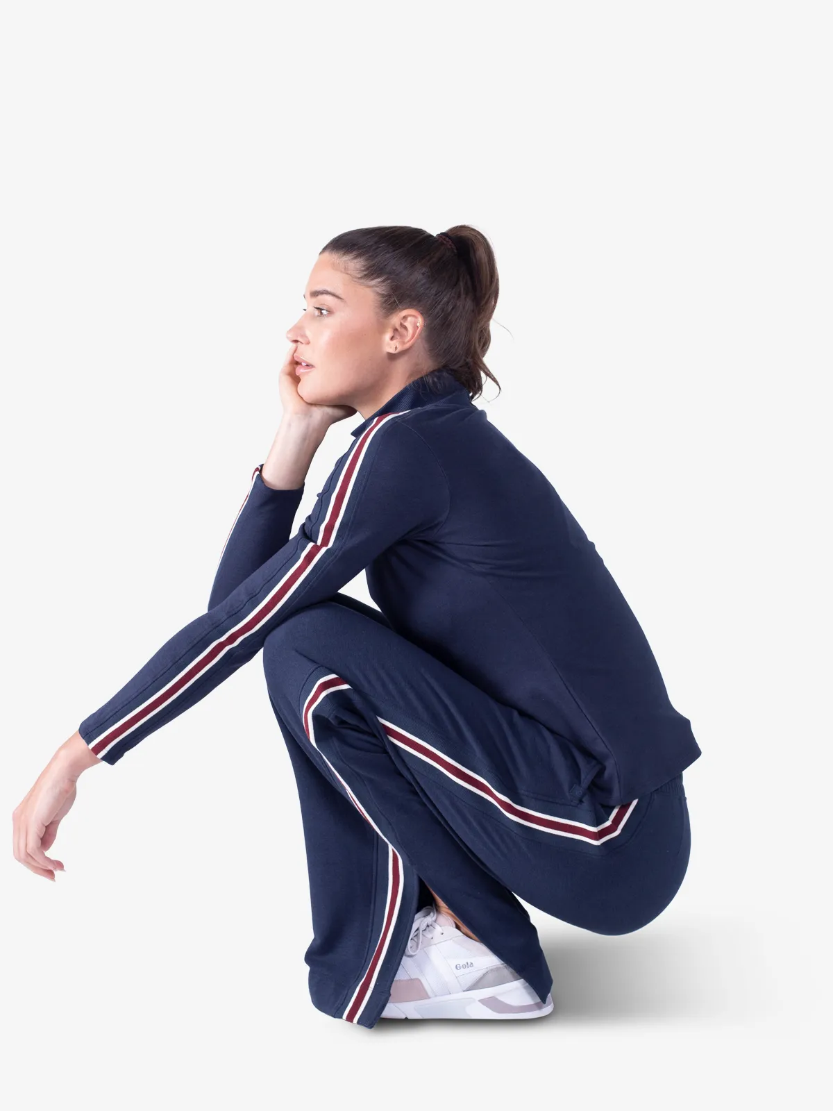 Apres Brushed Track Pant Stripe