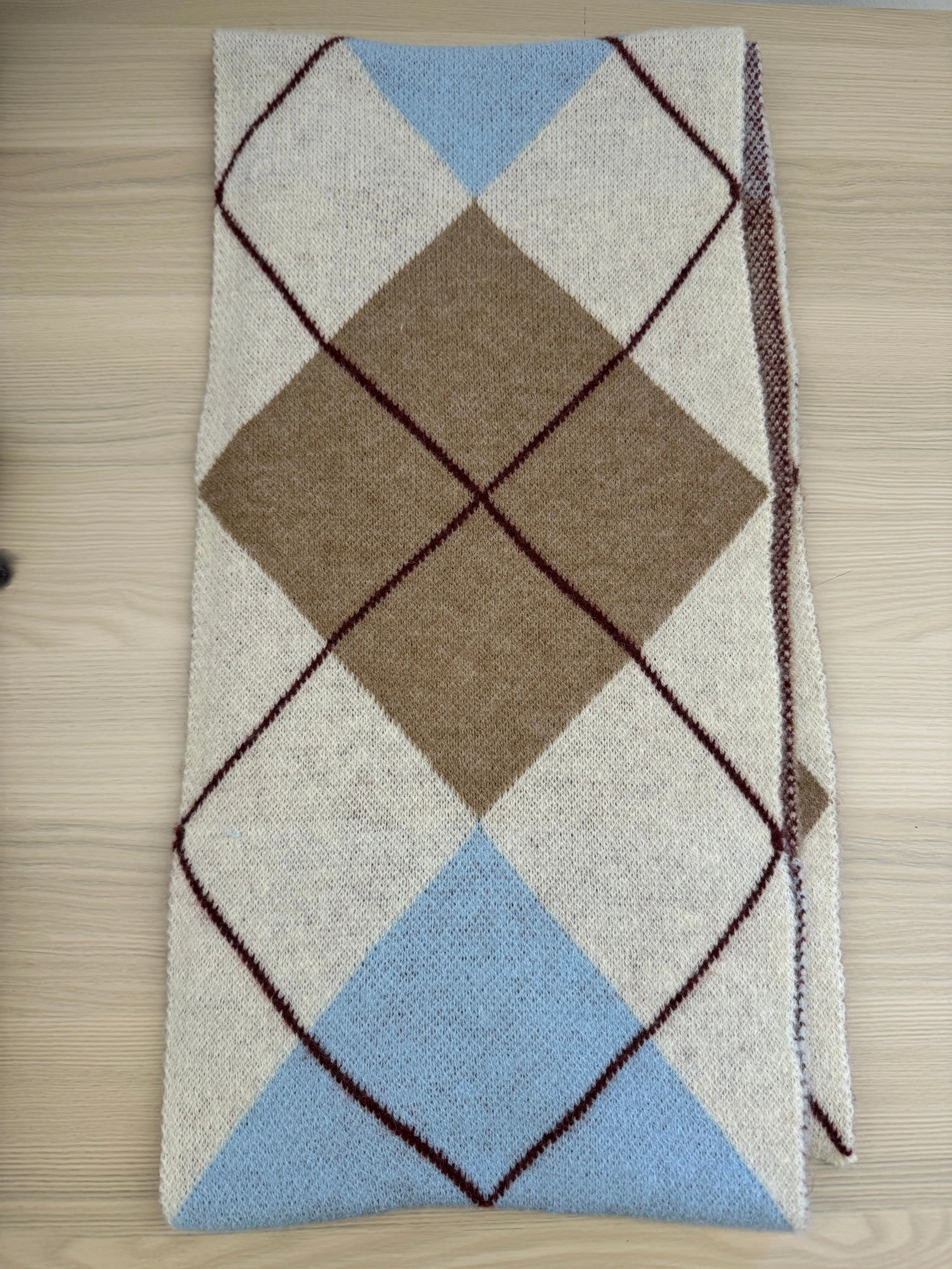Argyle Knit Scarf