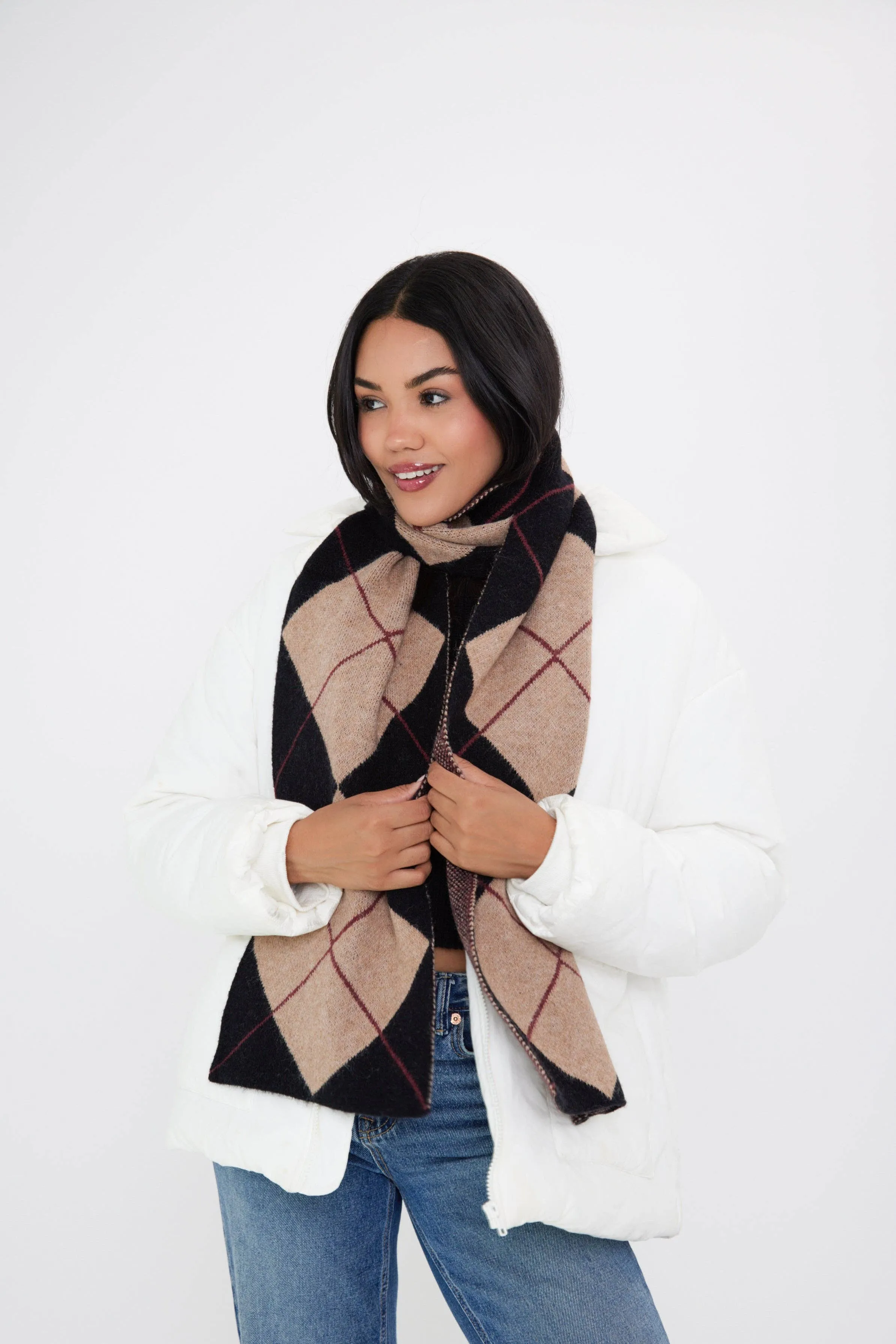 Argyle Knit Scarf