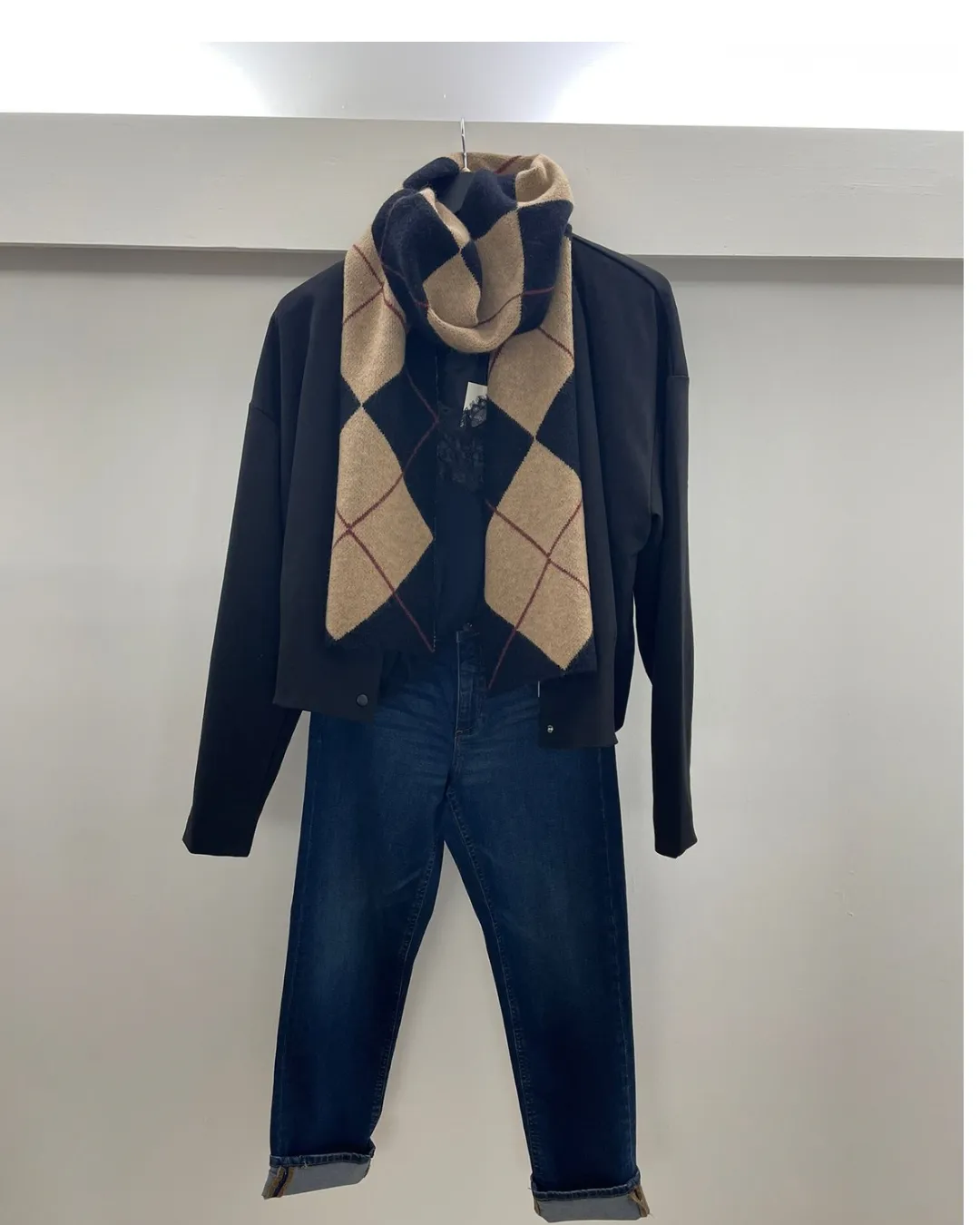 Argyle Knit Scarf