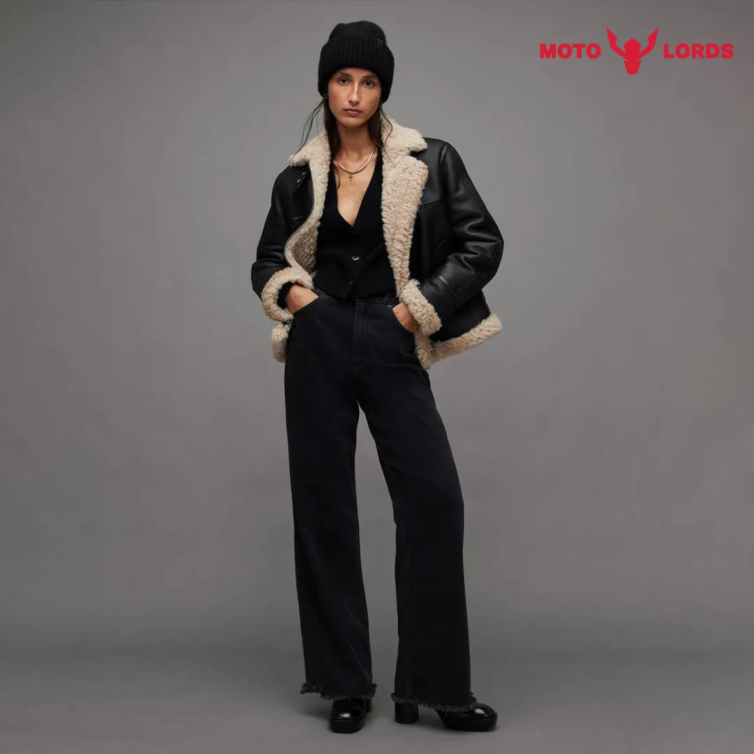 Aria Wings Premium Women Shearling Jacket