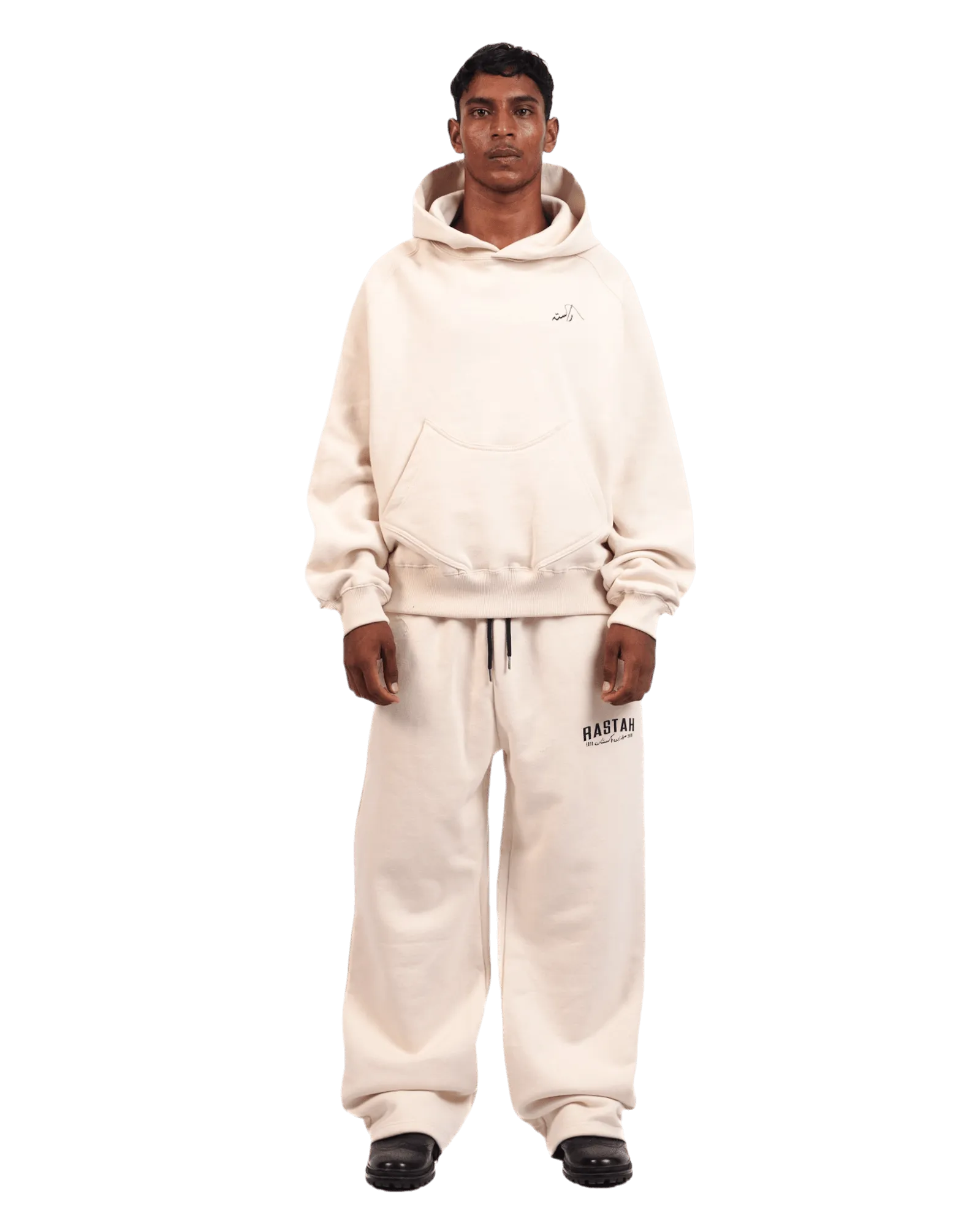 BEIGE LOGO HOODIE (v2)