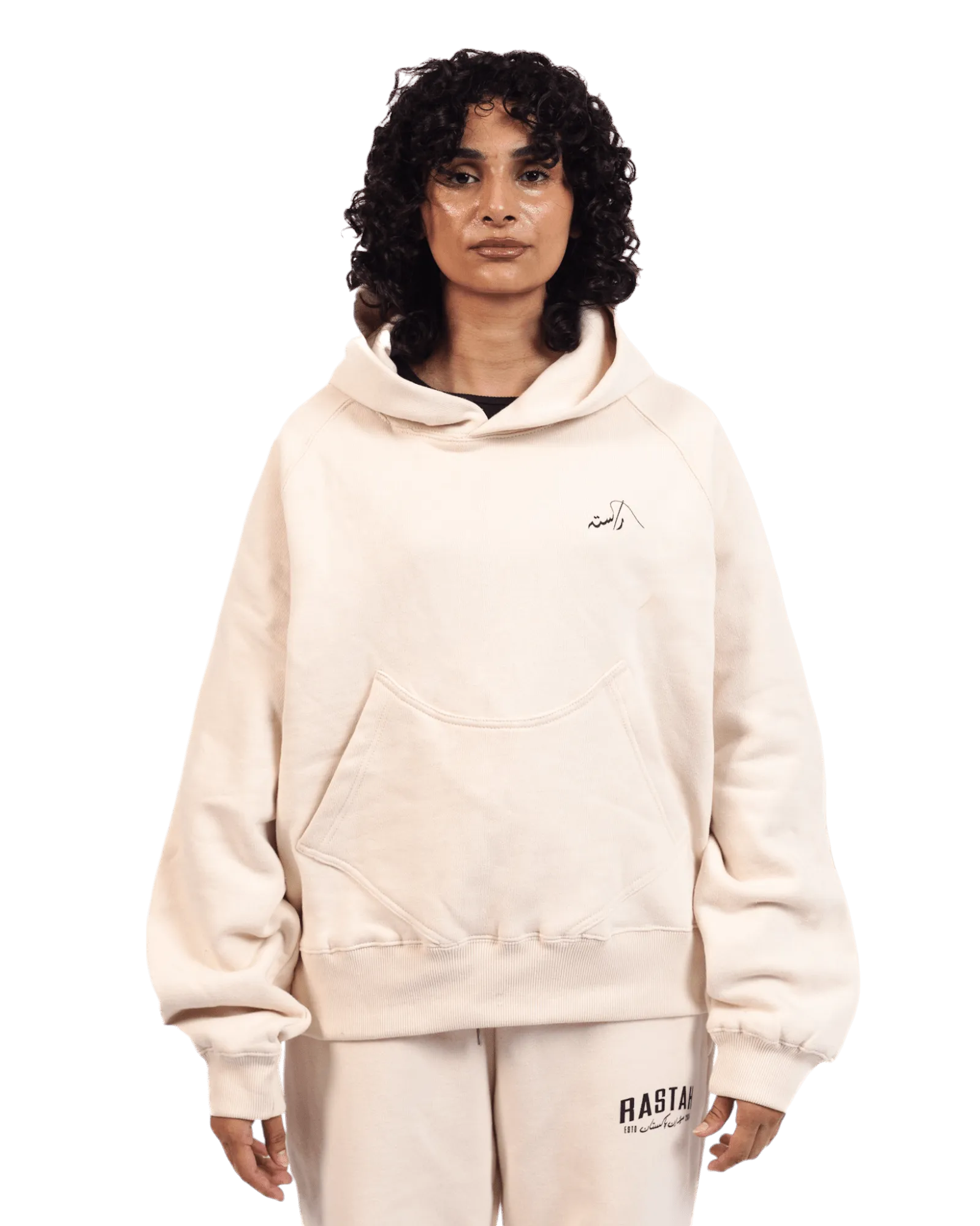 BEIGE LOGO HOODIE (v2)