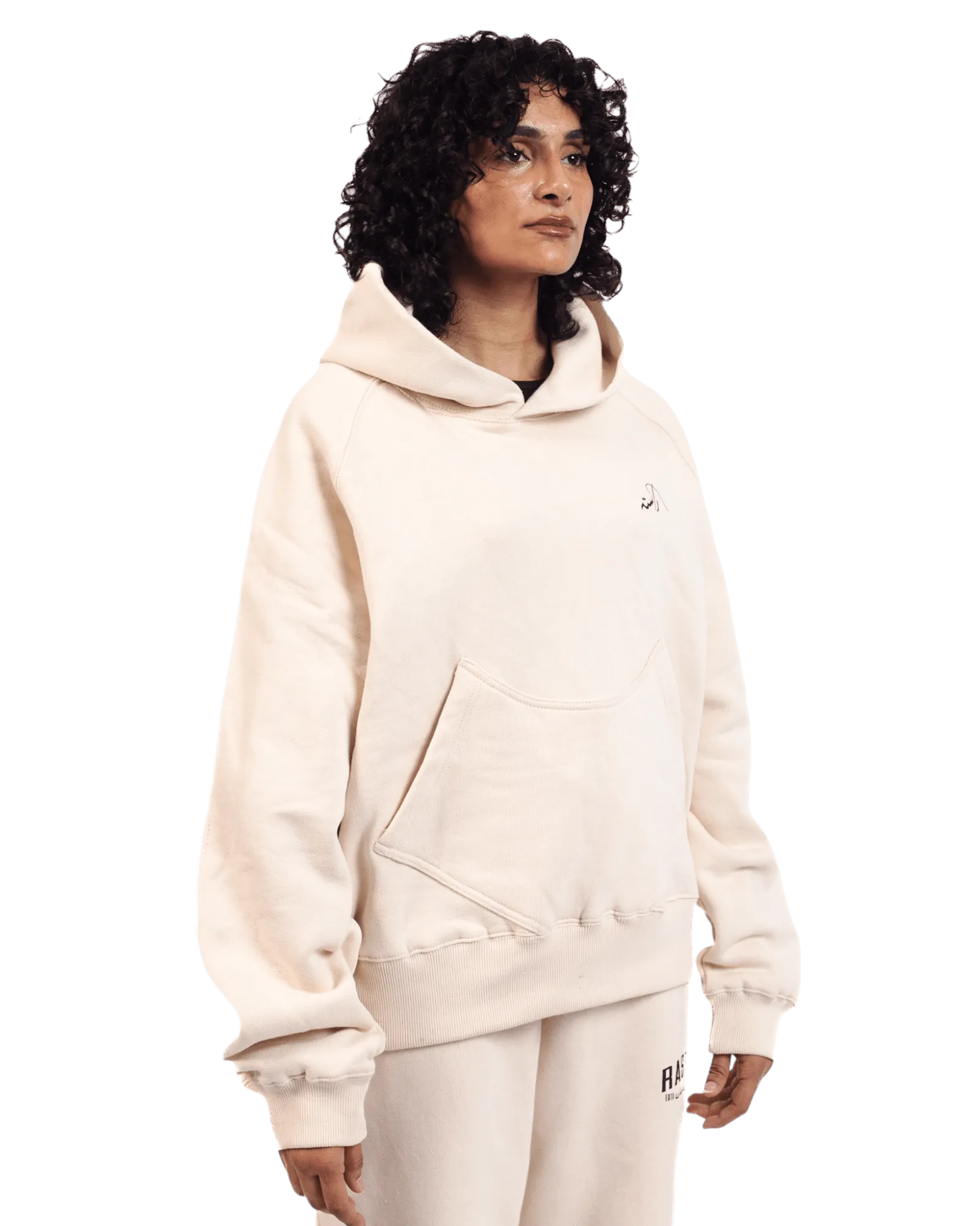 BEIGE LOGO HOODIE (v2)