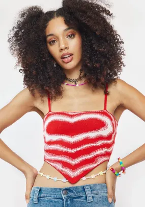 Berry Spreading Love Knit Crop Top