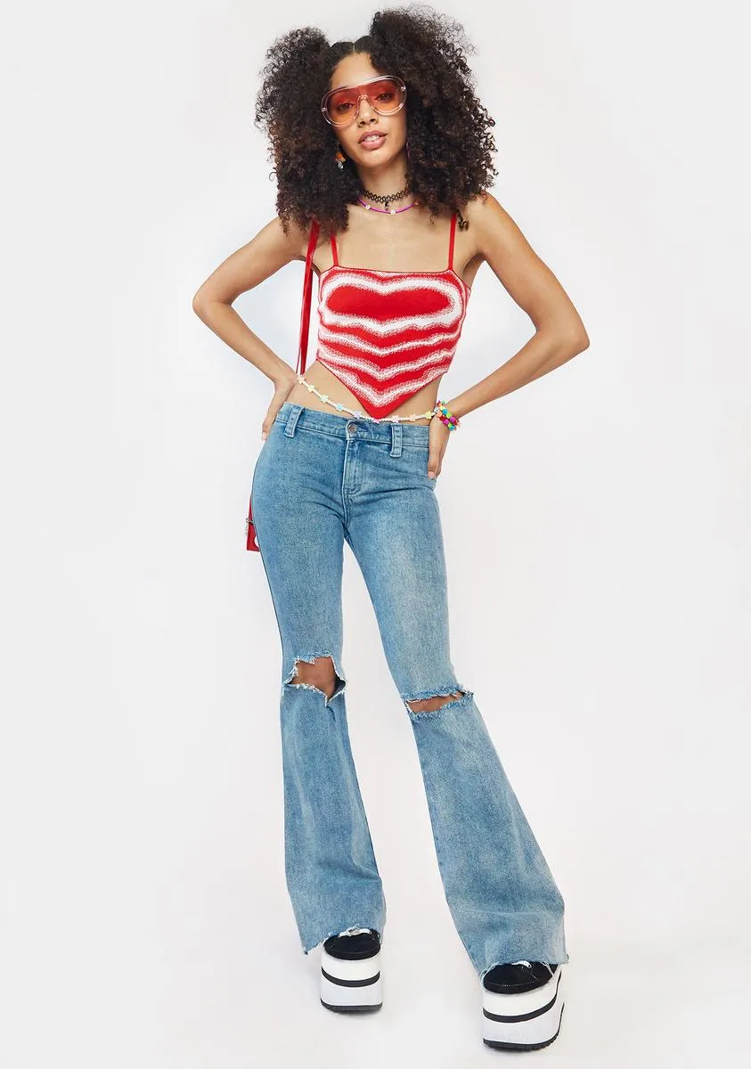 Berry Spreading Love Knit Crop Top