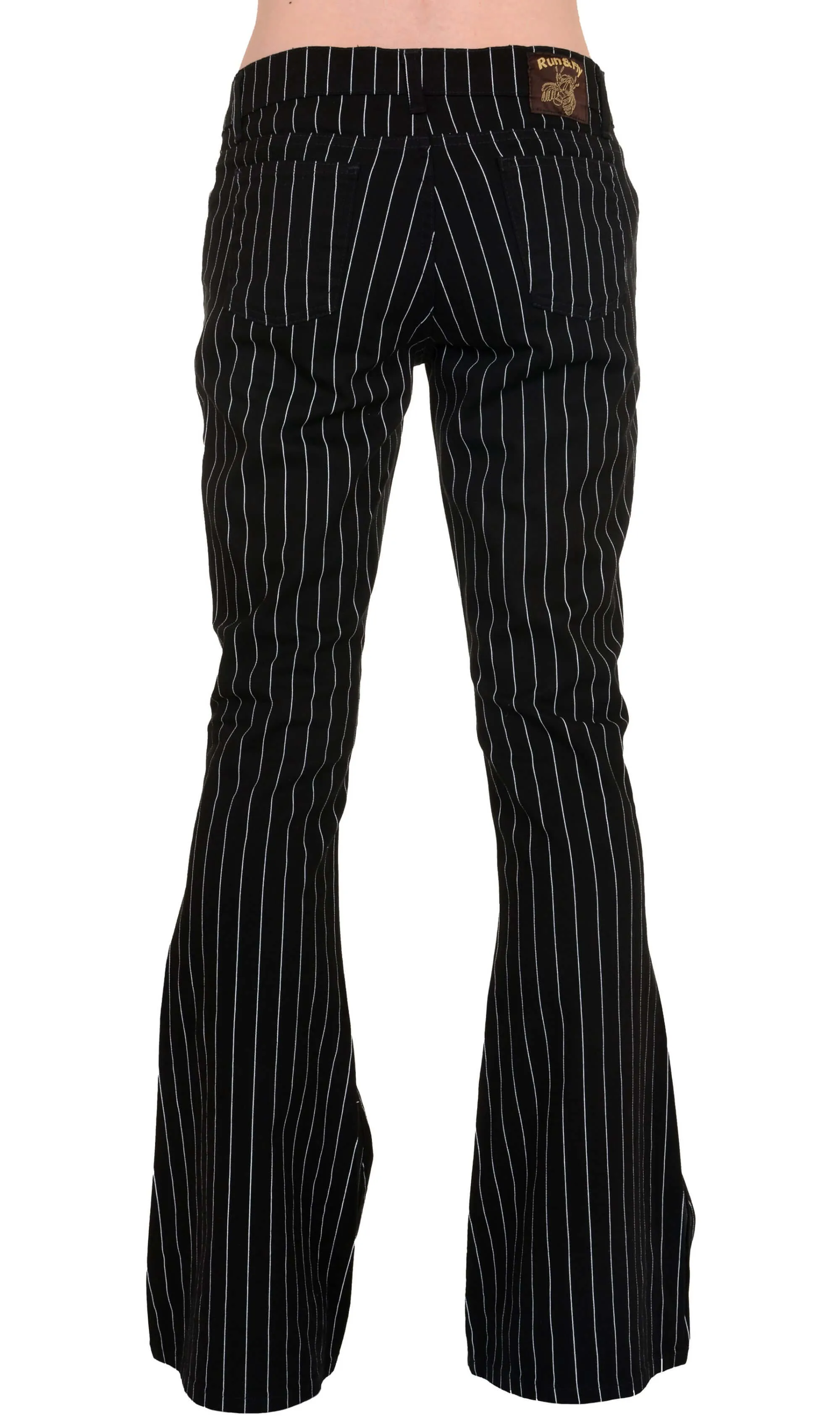 Black & White Pinstripe Bell Bottom Stretch Flares
