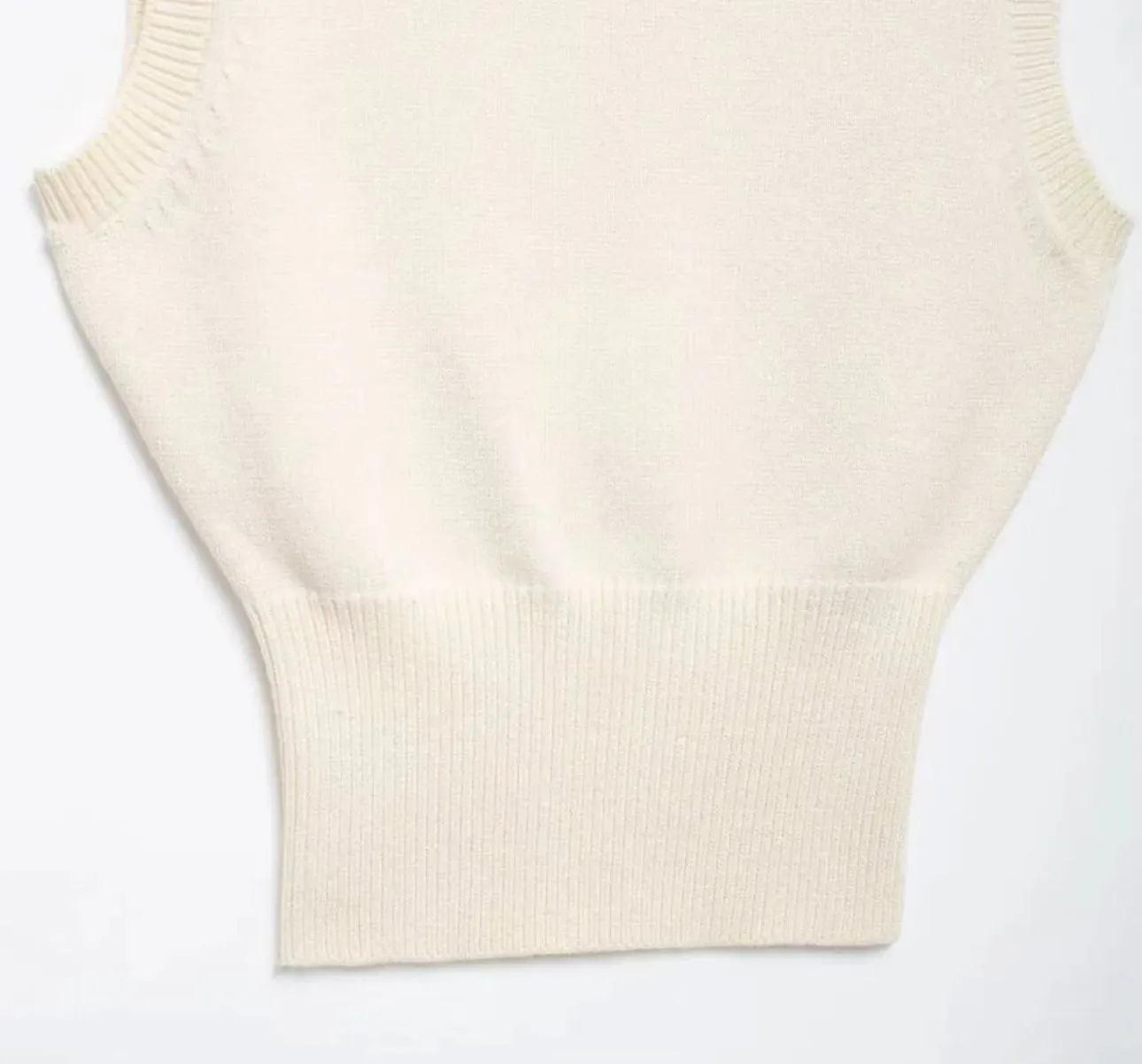 Blue and white Classic Sleeveless Turtleneck Knit