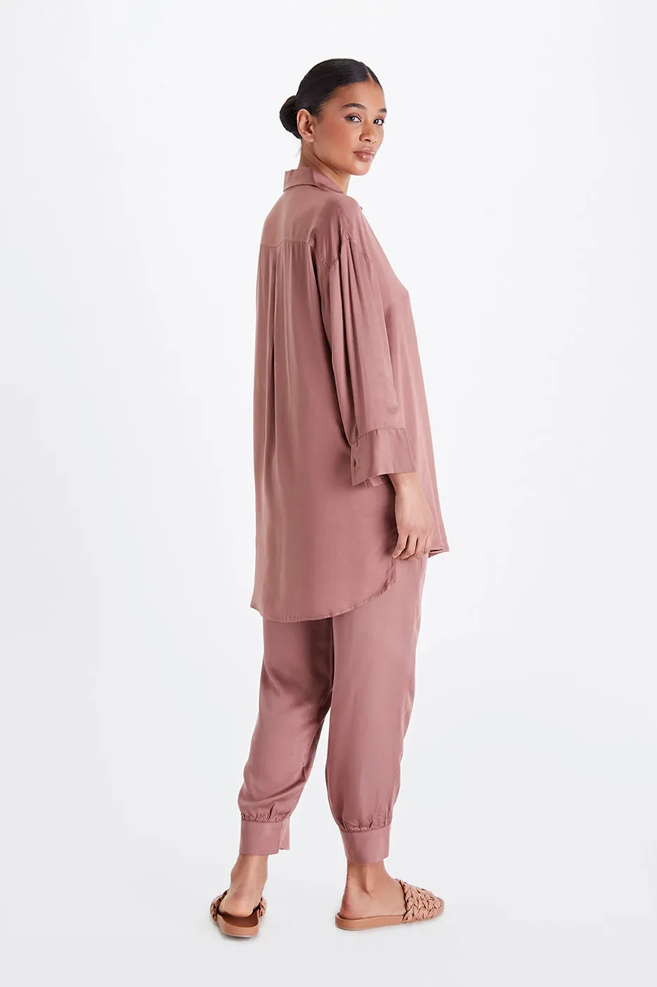 Boyfriend Shirt - Satin Tencel