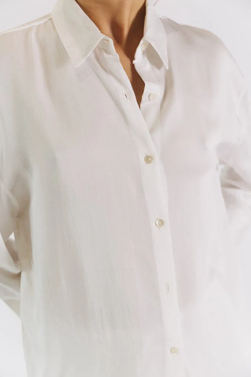 Boyfriend Shirt - Satin Tencel