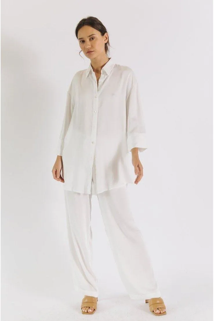 Boyfriend Shirt - Satin Tencel