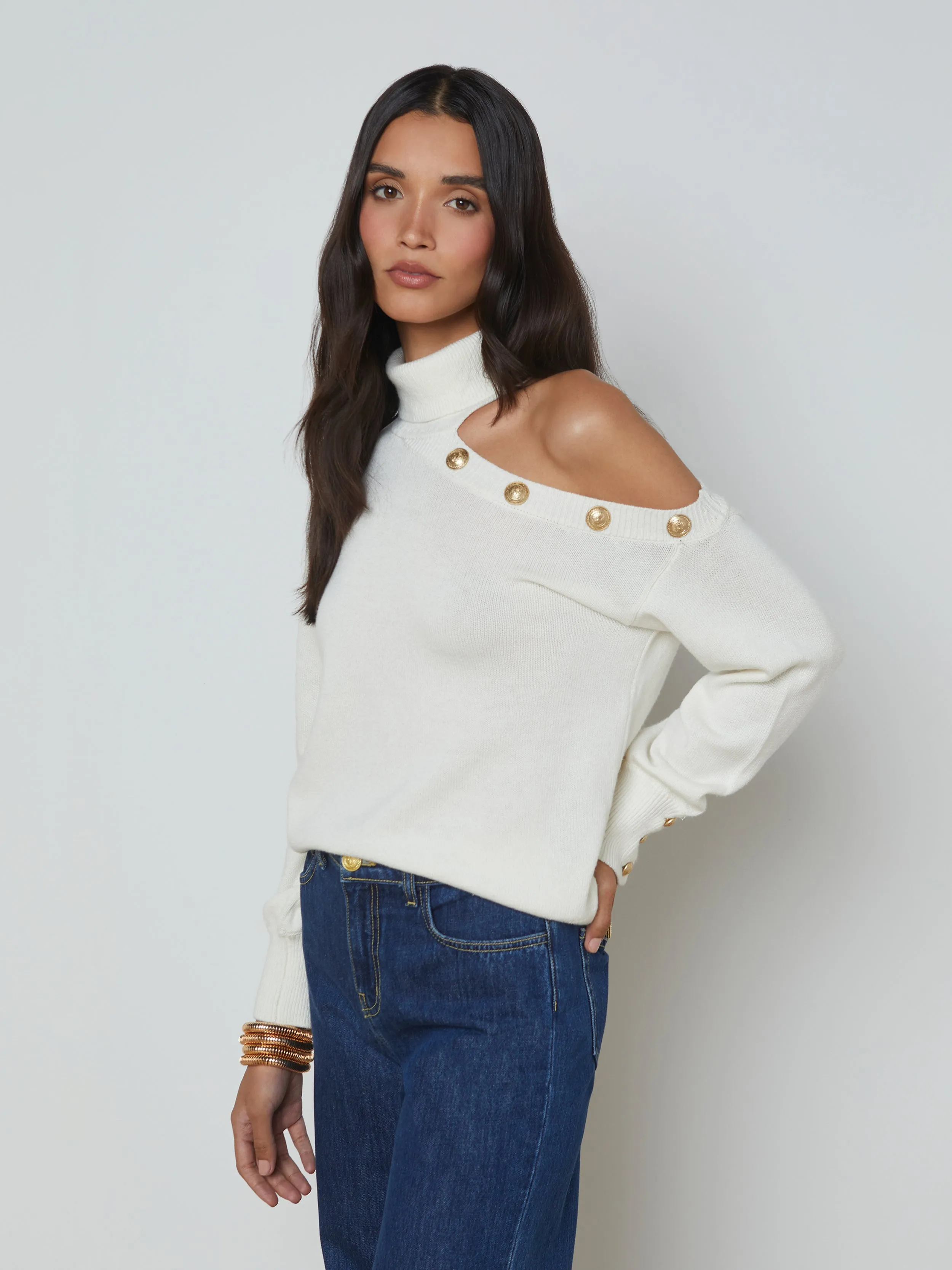 Brixie Cutout Turtleneck
