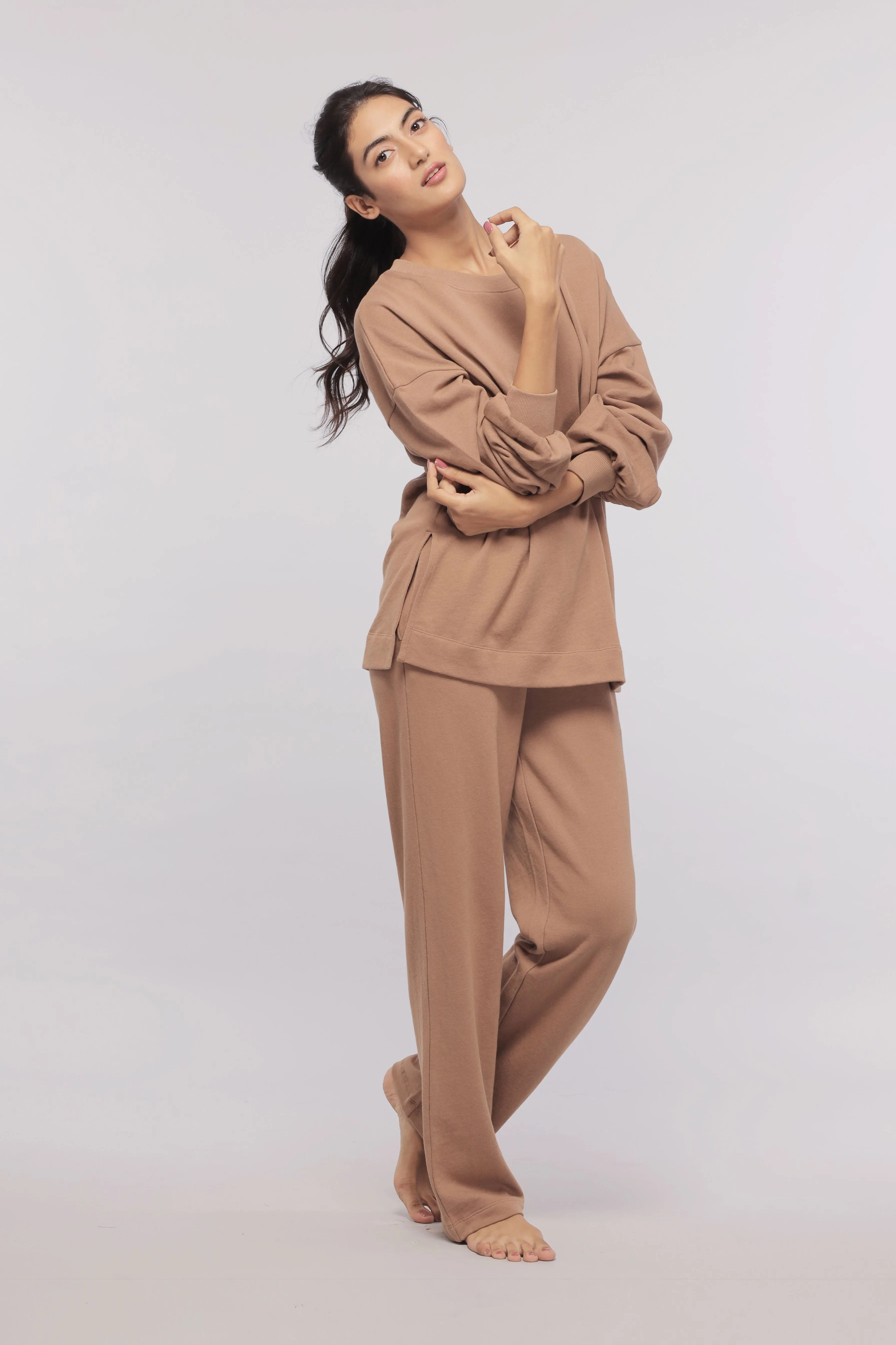 Brown Terry Long Sweatshirt