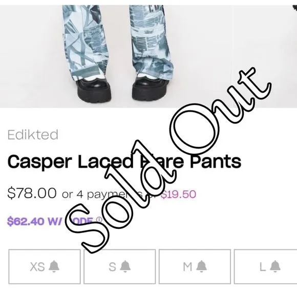 Casper Laced Flare Pants | Lace-up Sides Cool Blue Hues Retro Vibes
