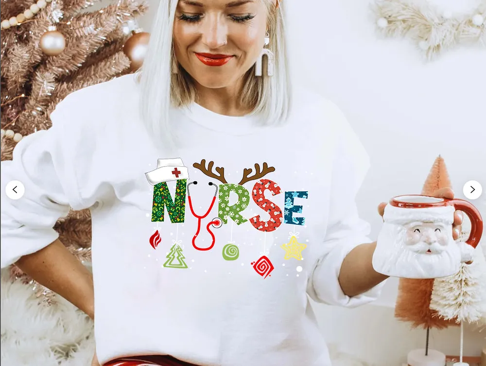 Christmas Nursing Sweatshirt, Nursing School T Shirt,Nurse Christmas shirt