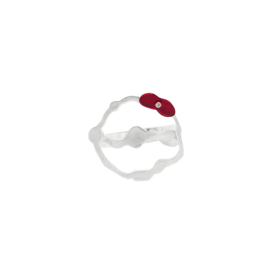 Cluster Seaweed Ring in Brushed Silver