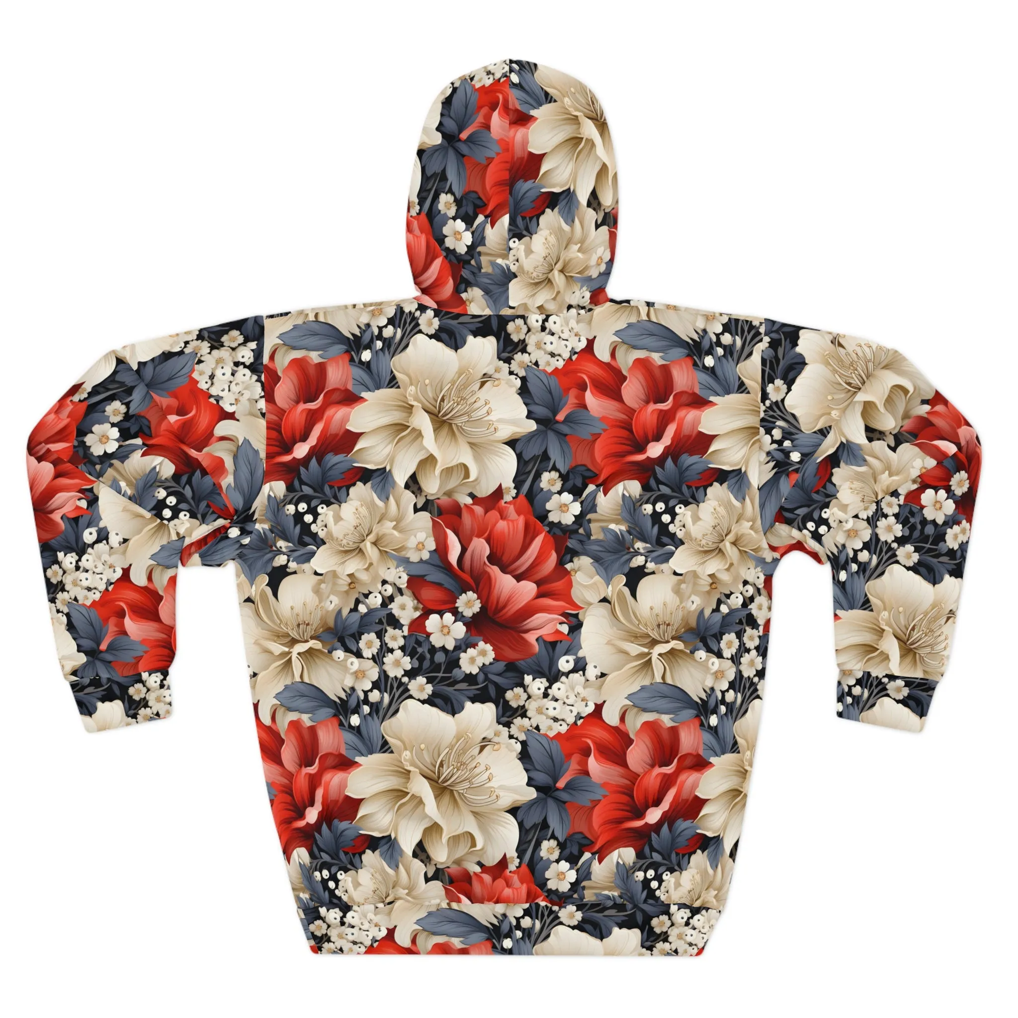 Colorful Floral Unisex Pullover Hoodie (AOP)