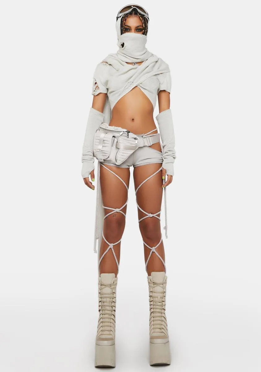 Compression Scarf Wrap Top