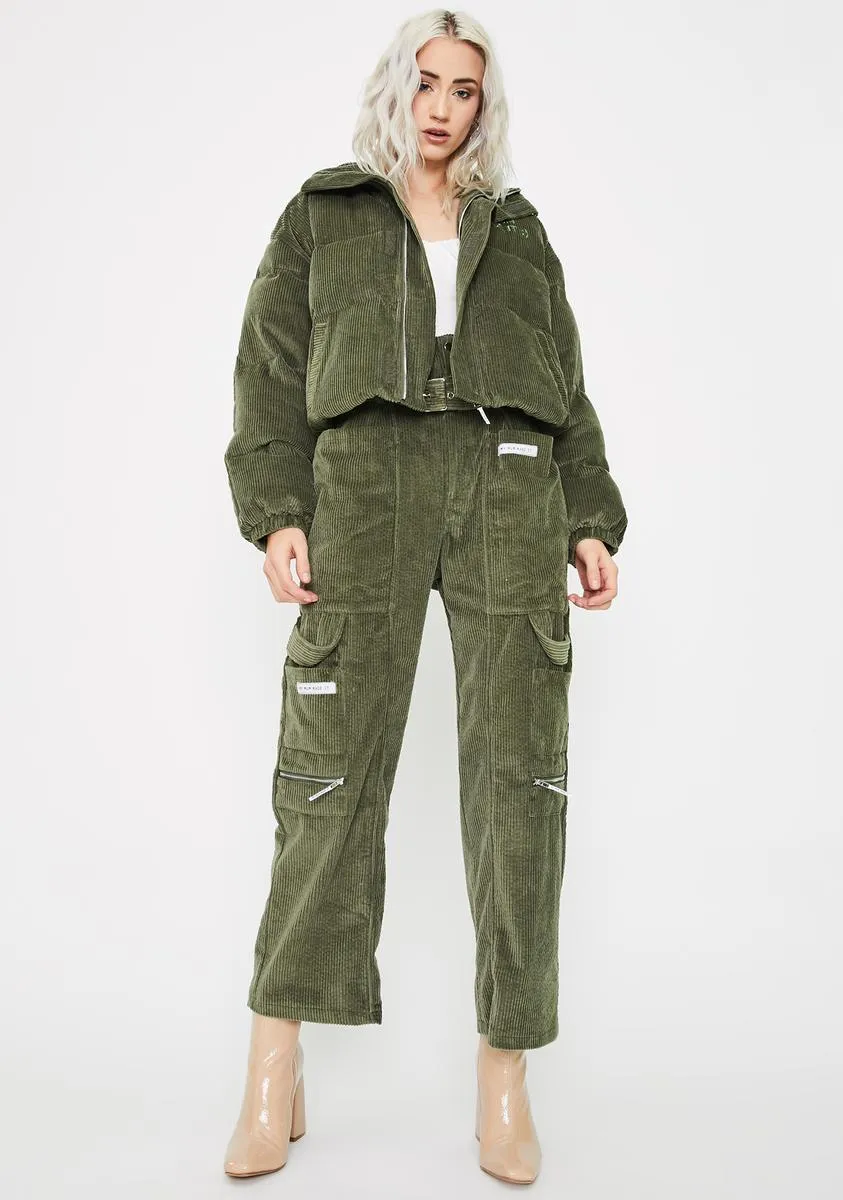 Corduroy Puffer Jacket