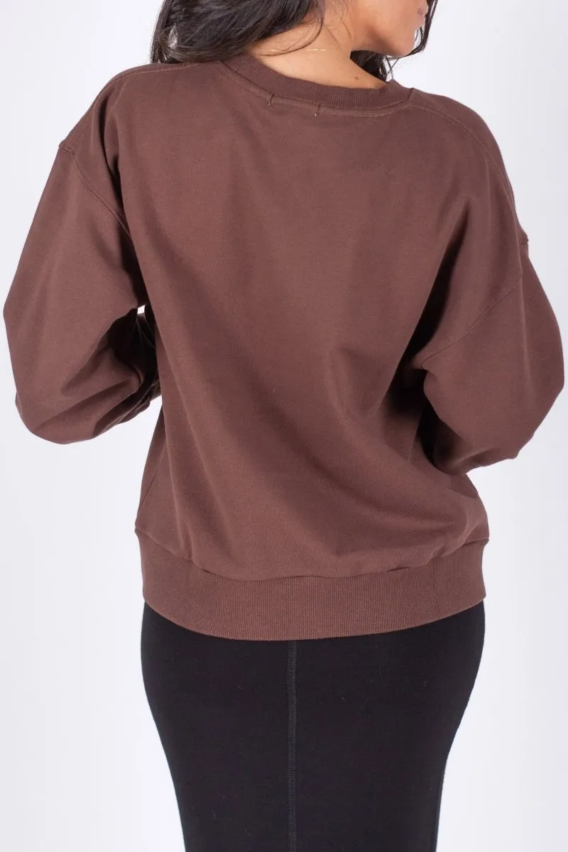 CREWNECK SWEATSHIRT (DARK BROWN)