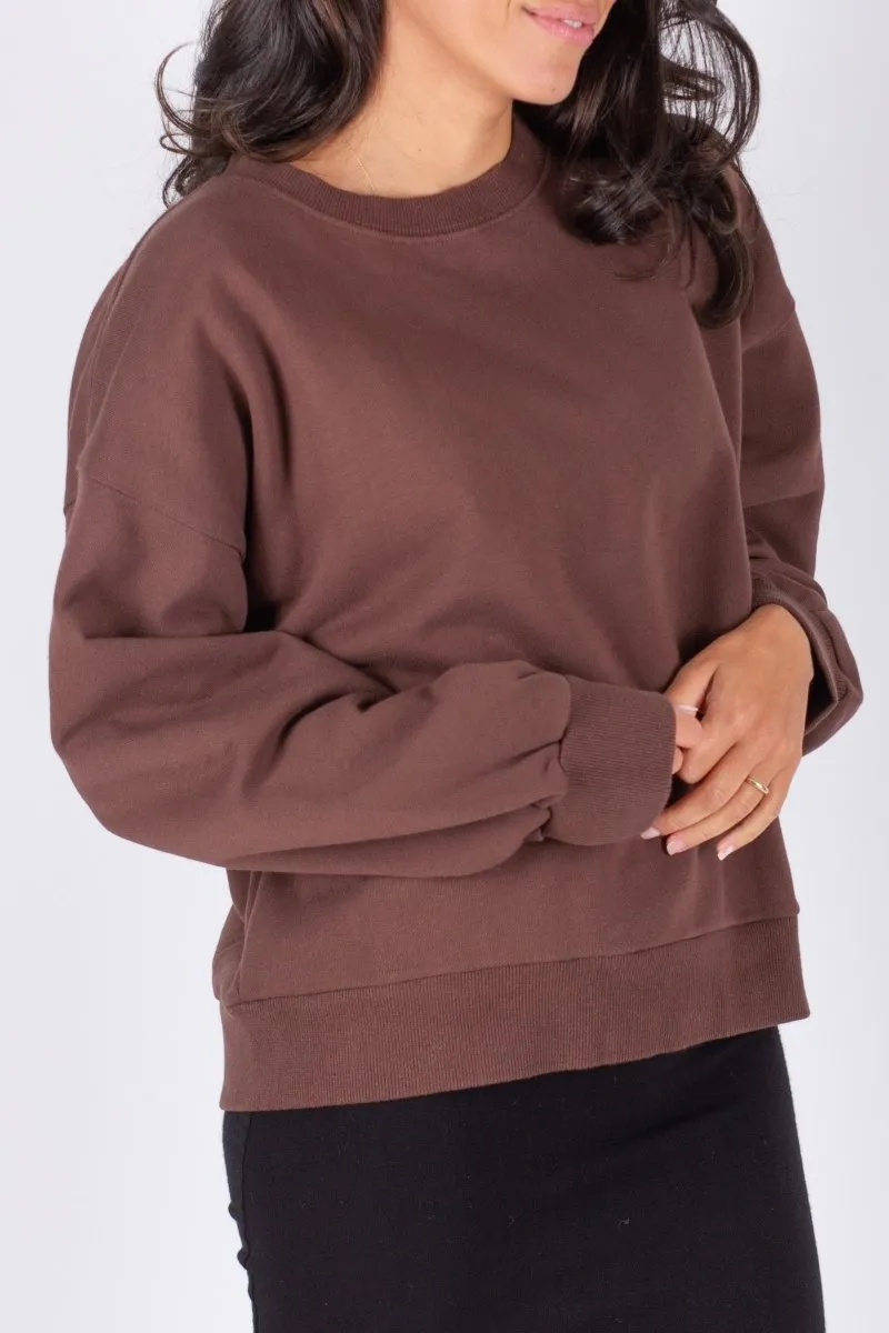 CREWNECK SWEATSHIRT (DARK BROWN)