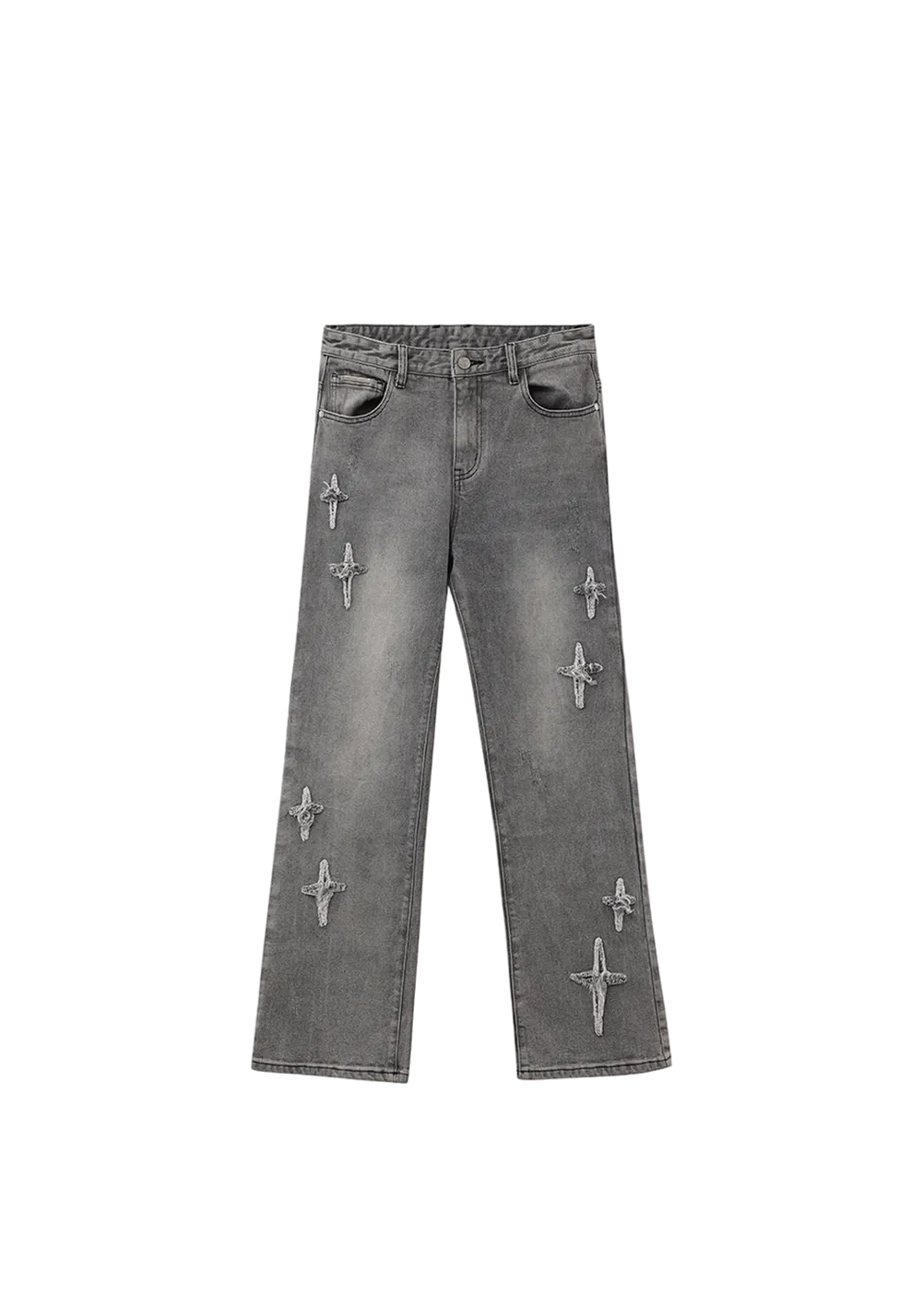 Cross Star Distressed Jeans