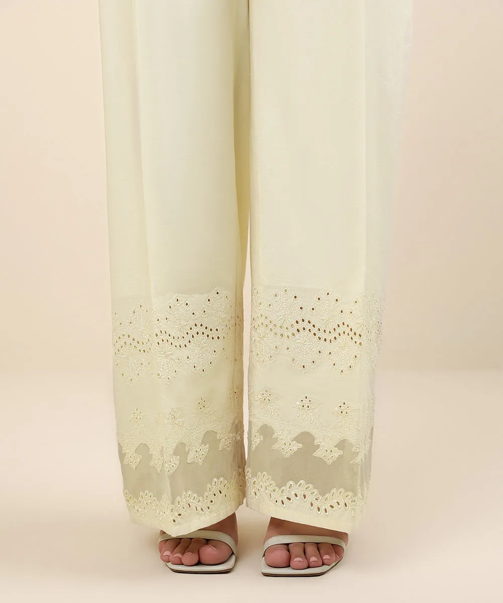 Dyed Embroidered Trousers