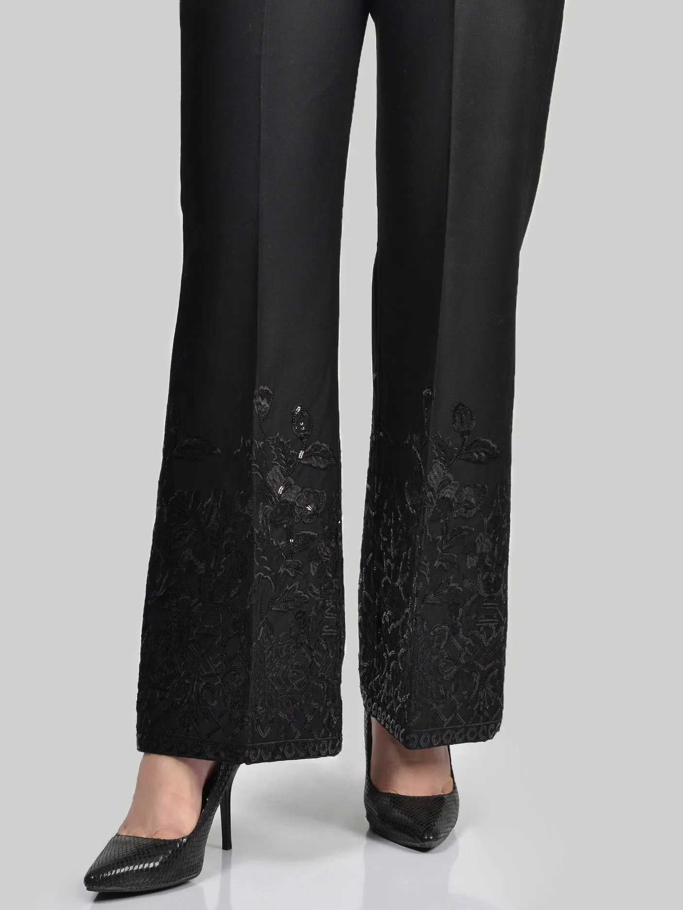 Embroidered Cotton Pants