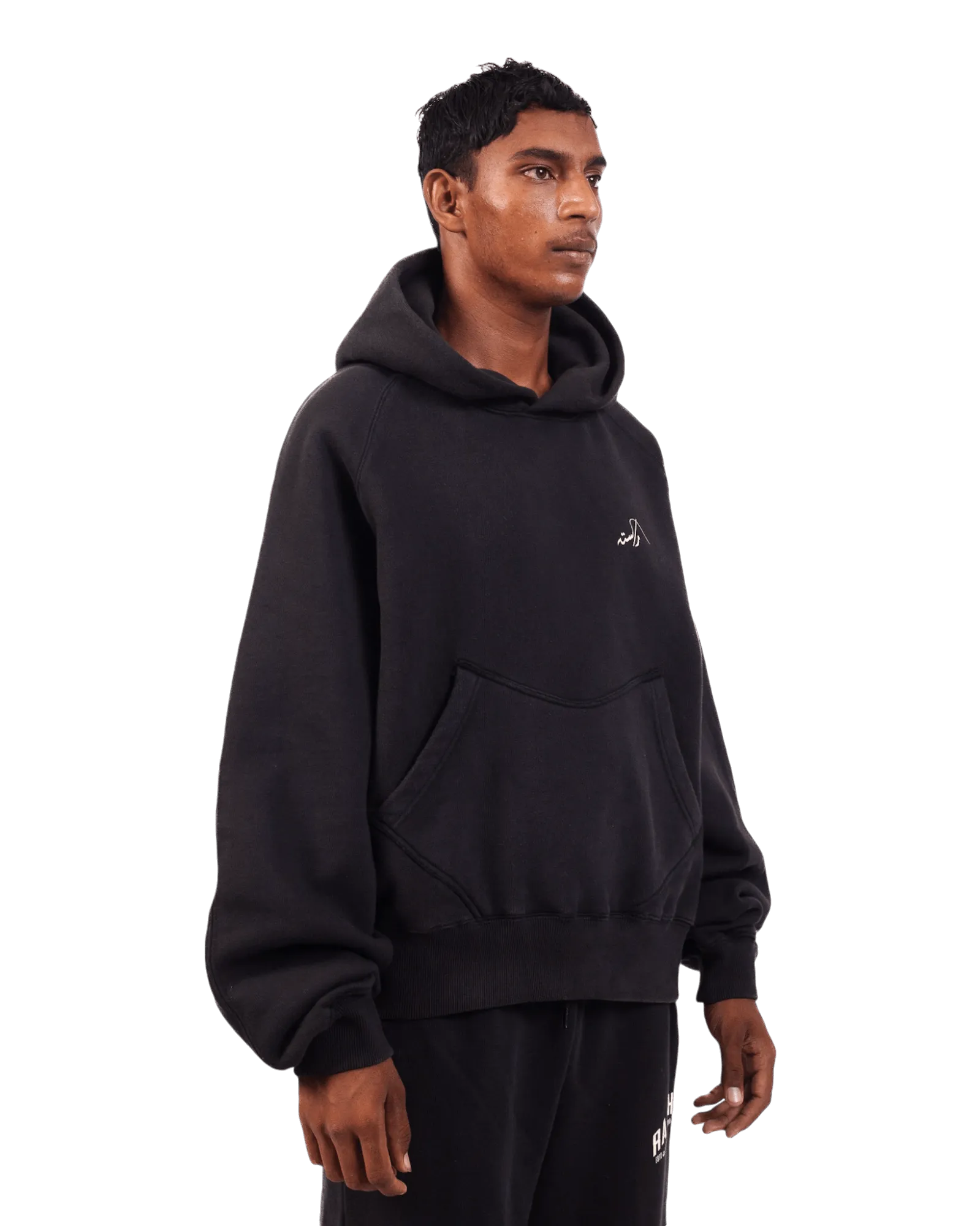 FADED BLACK LOGO HOODIE (v2)