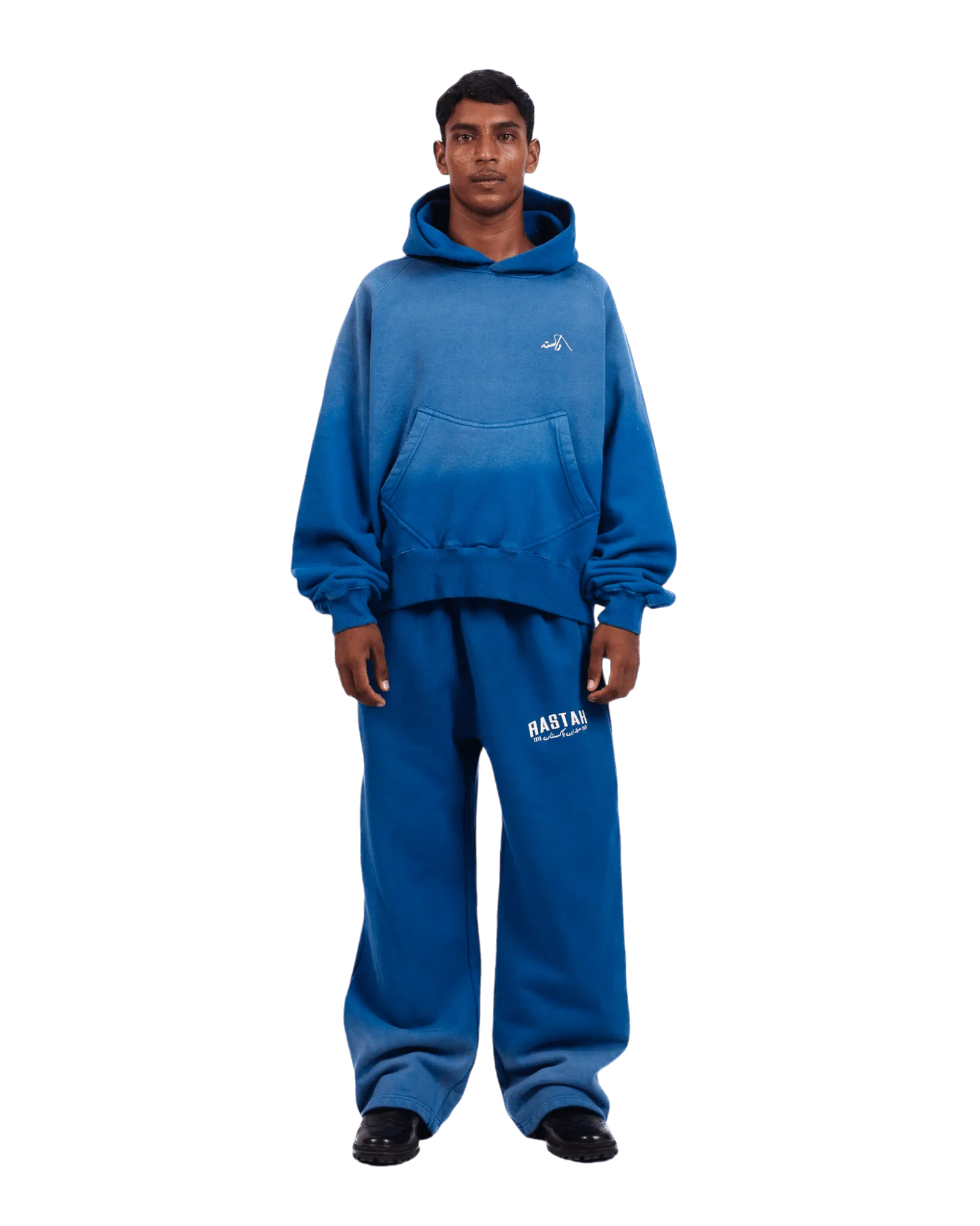 FADED BLUE LOGO HOODIE (v2)