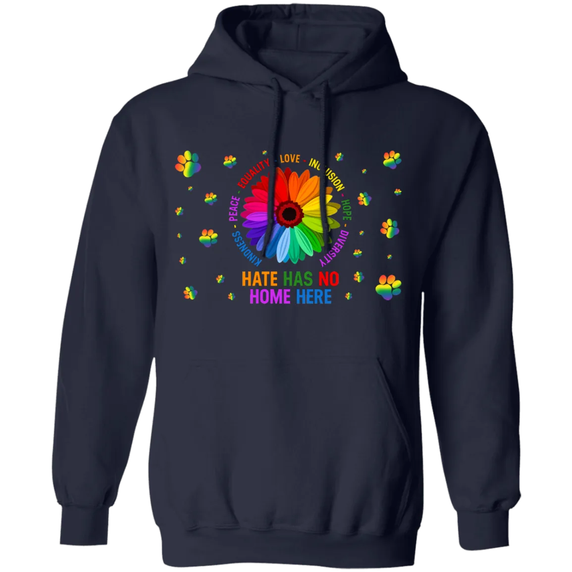 Hate has no home here dog pullover hoodie