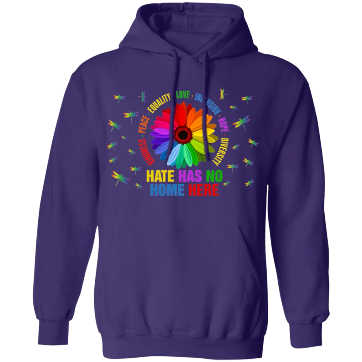 Hate has no home here dragonfly Pullover Hoodie