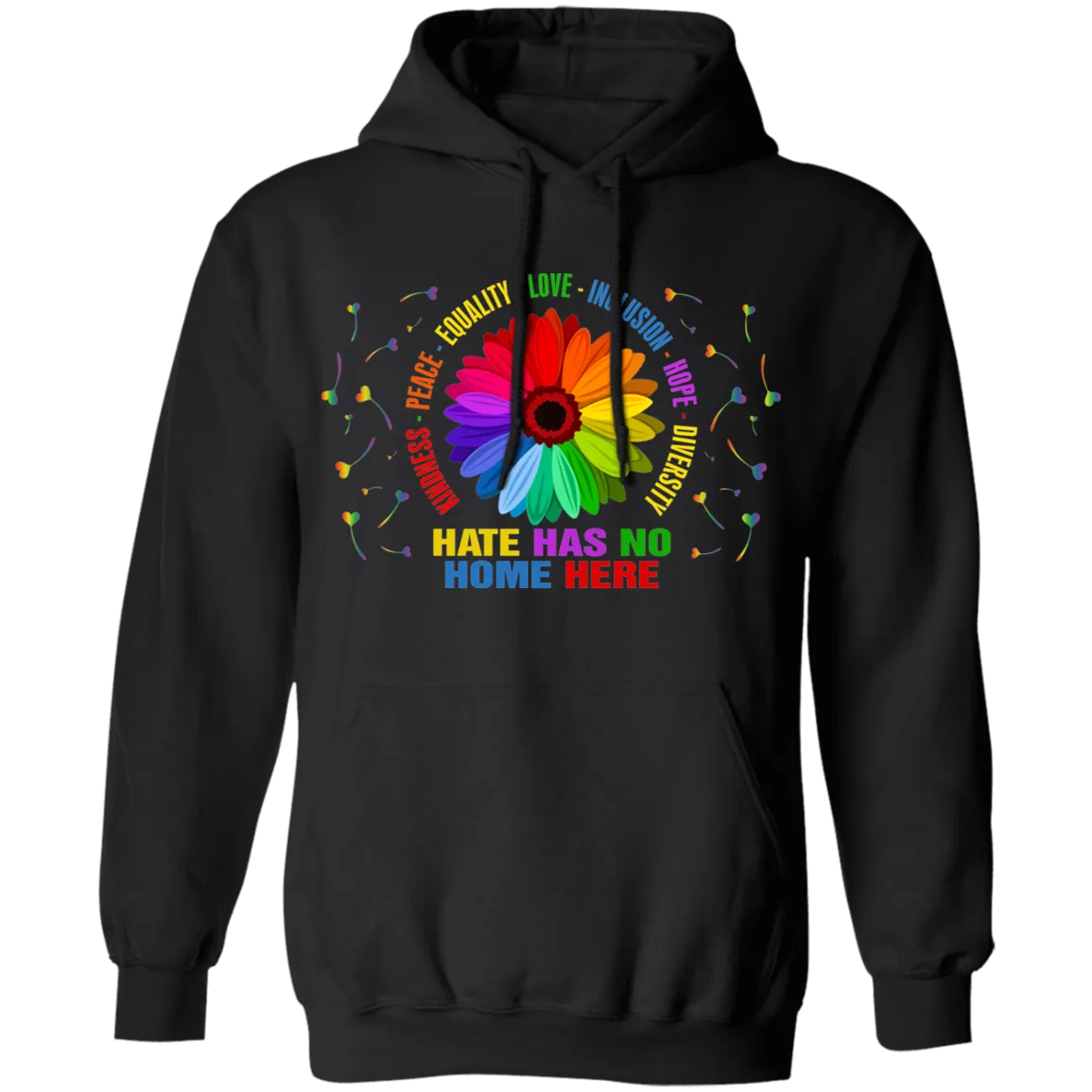 Hate has no home here heart Pullover Hoodie