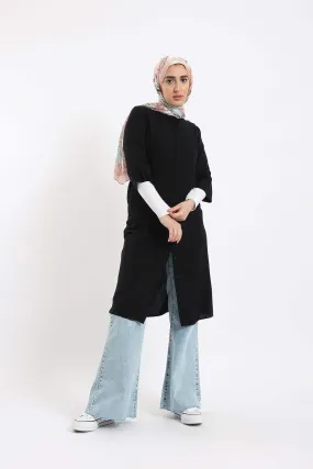 Hidden Placket Shirt Dress