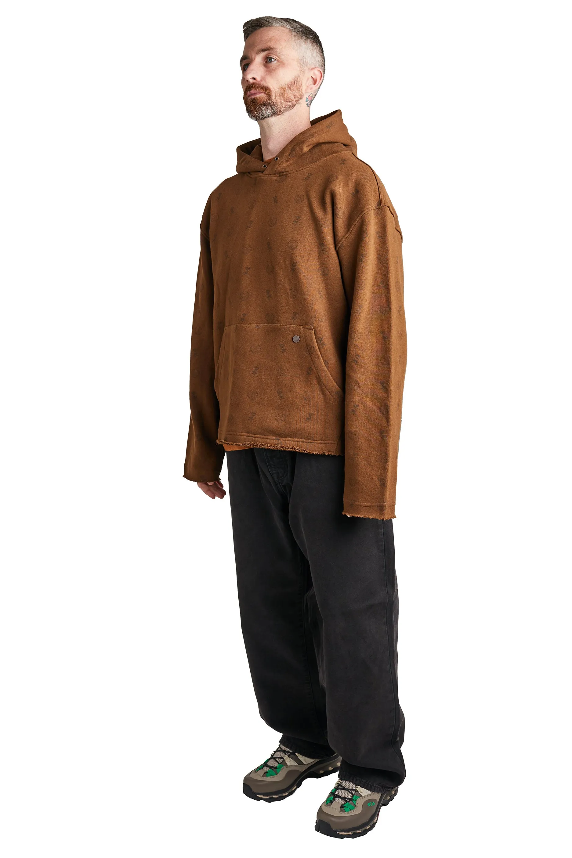 Honor The Gift Raw Edge Hoodie 'Brown'