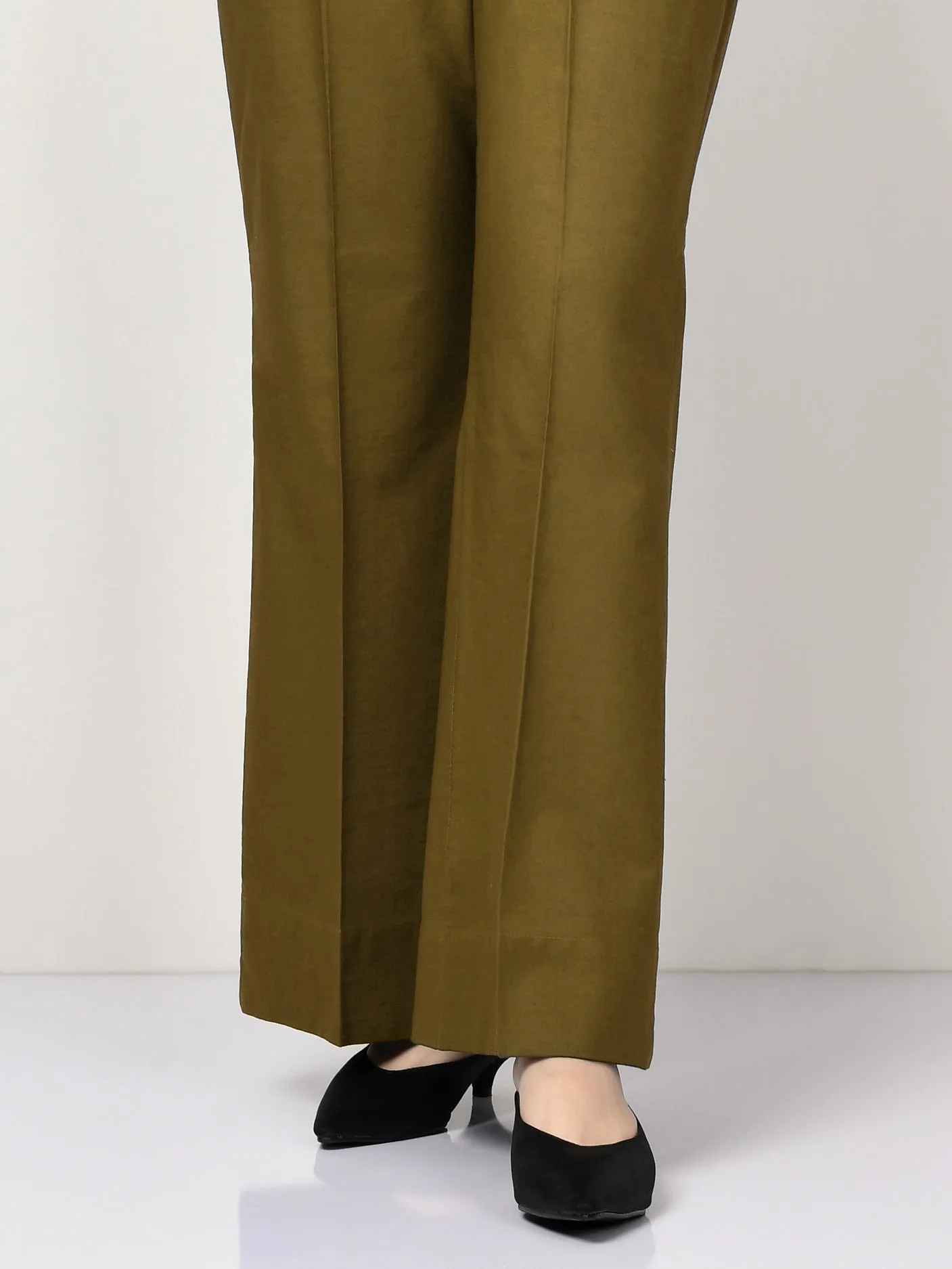 Khaddar Pants - Olive