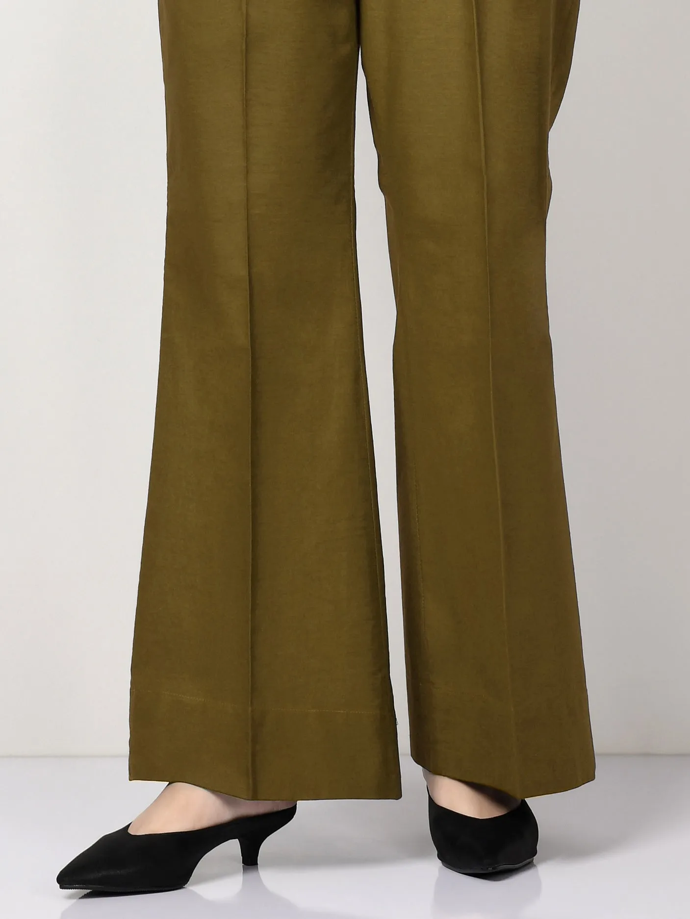 Khaddar Pants - Olive
